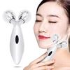 3D Manual Solar Powered Face Body Roller Massager, 3D Roller Face Massager Y-Shape Face Lift Tool Firming Beauty Massage Body Face Massager - Silver -pack of -1 view 1