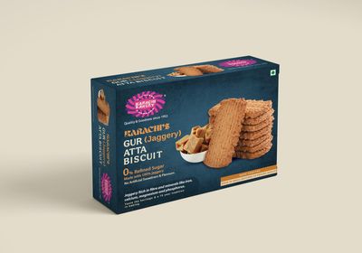 Karachi Bakery Gur Jaggery Atta Biscuits 300gm