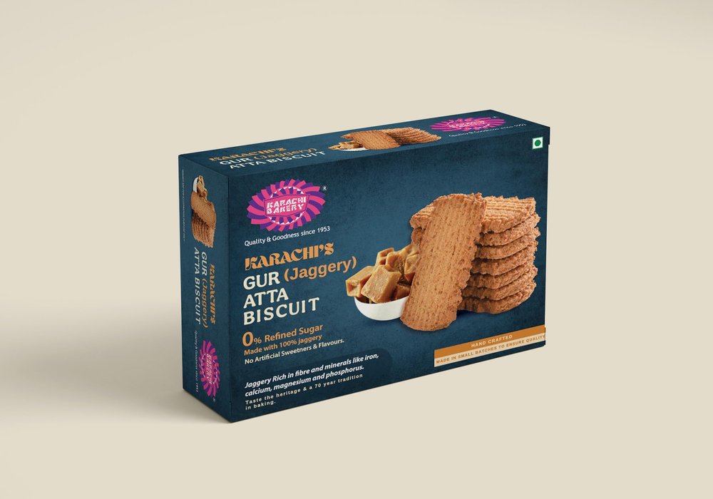 Karachi Bakery Gur Jaggery Atta Biscuits 300gm