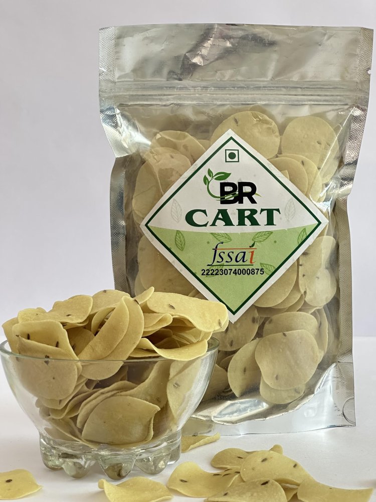 BR Cart Jeera Rice Papad | Ready to Fry Indian Snacks Jeera Papad | Fryums Papadums Jeera Papad Pack Of 1. (2 KG)