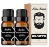 AloeAura Beard & Hair Growth Oil, 35ml | Natural Hair Oil for Thicker & Longer Beard | Beard Oil for Uneven, Patchy & Fast Beard Growth | For Fast Beard Growth (35X2ml) view 1