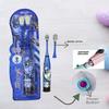 FETE PROPZ Kids Cartoon Printed Extra Soft Electric Battery Powered Toothbrush for Boys|Blue Electric Toothbrush For Boys view 3
