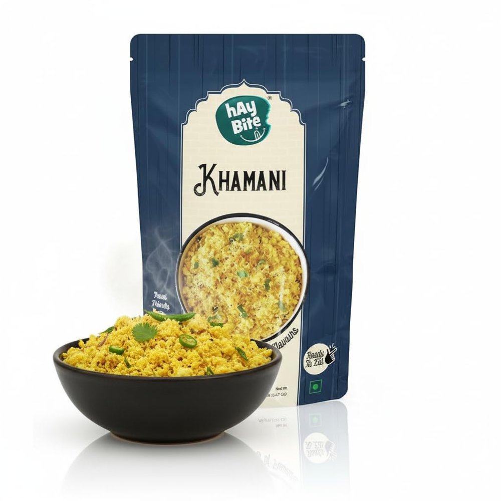 HAY BITE Khamani Instant Mix | Pack of 1 | Serves up to 150 g per Pack | Freeze-Dried Food Technology | Ready to Cook and Eat | No Preservatives | Free from Artificial Colors and Flavors