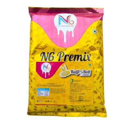 N6 Premix Kulfi Ice Cream - 1 kg Pouch: Authentic Indian Dessert Mix for Homemade Treats - Convenient Packaging for Easy Preparation (Nuetral)