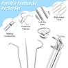 AASTIK SALES Teeth cleaner portable 7 pieces toothpicks pocket set tooth pimple cleaner tool with storage tube & toothpick floss for outdoor picnic and camping view 4