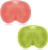 2 Pieces Shower Foot Scrubber Mat Hands Free Back Scrubber for Shower Wall Mounted Bath Massage Pad Back Scrubber Back with Non Slip Suction Cups Foot Cleaner for Men Women (Pink, Green) view 1