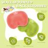 2 Pieces Shower Foot Scrubber Mat Hands Free Back Scrubber for Shower Wall Mounted Bath Massage Pad Back Scrubber Back with Non Slip Suction Cups Foot Cleaner for Men Women (Pink, Green) view 4