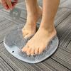 1PC Shower Foot Scrubber Mat Back Washer Back Exfoliating Bath Wash Pad Wall Mounted Slip Suction Cups Foot Scrubber for Use in Shower Cups Foot Cleaner for Men and Women (Grey) view 1