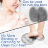 1PC Shower Foot Scrubber Mat Back Washer Back Exfoliating Bath Wash Pad Wall Mounted Slip Suction Cups Foot Scrubber for Use in Shower Cups Foot Cleaner for Men and Women (Grey) view 4