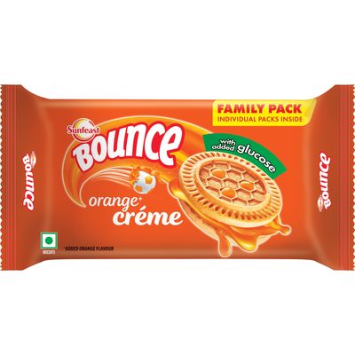 Sunfeast Bounce Orange Cream, 348g