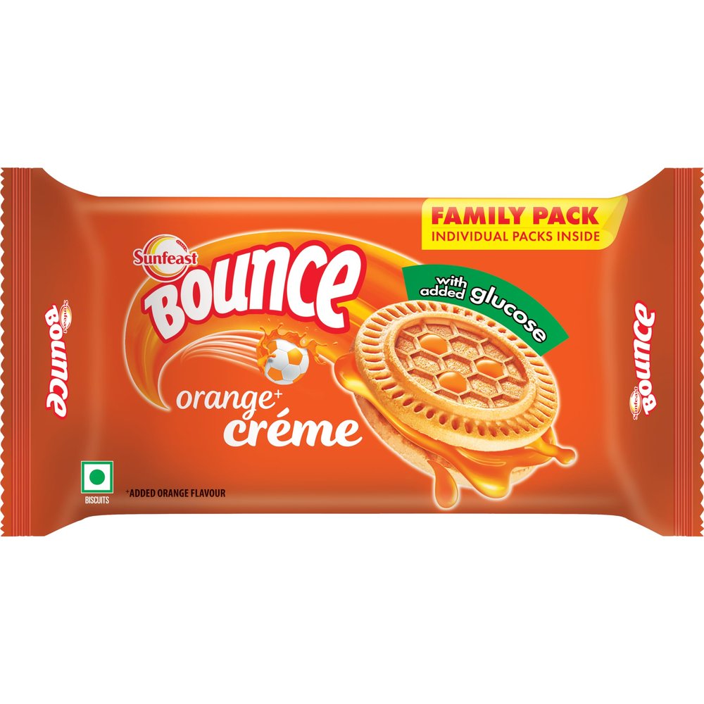 Sunfeast Bounce Orange Cream, 348g