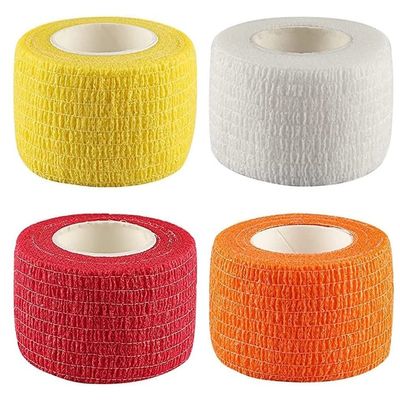 A-TAPE Breathable Self Adhesive Cohesive Bandage for Humans & Pets (Dogs, Cats, Birds)  (2.5 cm X 4.5 mtr, Pack of 4) (Yellow, Red, White & Orange)