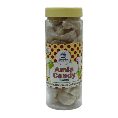Gunvika Sweet Dry Amla Candy (Avla) Sweet and Sour Indian Gosseberry | Rich in Vit C | After Meal Digestive (200 gm)