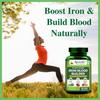 Agniveda Naturals Plant Based blood Builder 1000mg Capsule | Dietary Iron Supplement | Promotes iron Red Blood Cell Formation | Supports Iron Deficiency for Men & Women Elderly Adults - 60 Veg Caps view 3