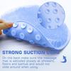 1PC Shower Foot Scrubber Mat Back Washer Back Exfoliating Bath Wash Pad Wall Mounted Slip Suction Cups Foot Scrubber for Use in Shower Cups Foot Cleaner for Men and Women (Blue) view 2