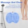 1PC Shower Foot Scrubber Mat Back Washer Back Exfoliating Bath Wash Pad Wall Mounted Slip Suction Cups Foot Scrubber for Use in Shower Cups Foot Cleaner for Men and Women (Blue) view 3