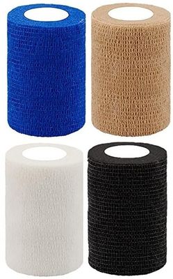 A-TAPE Breathable Self Adhesive Cohesive Bandage for Humans & Pets (Dogs, Cats, Birds)  (7.5 cm X 4.5 mtr, Pack of 4) (White, Blue, Black & Beige)