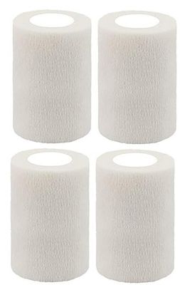 A-TAPE Breathable Self Adhesive Cohesive Bandage for Humans & Pets (Dogs, Cats, Birds)  (7.5 cm X 4.5 mtr, Pack of 4) (White)