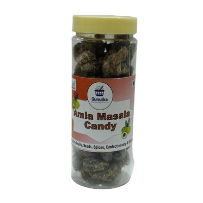 Gunvika Masala Dry Amla Candy (Avla) Spicy and Sour Indian Gooseberry | Rich in Vit C | After Meal Digestive (200 gm)