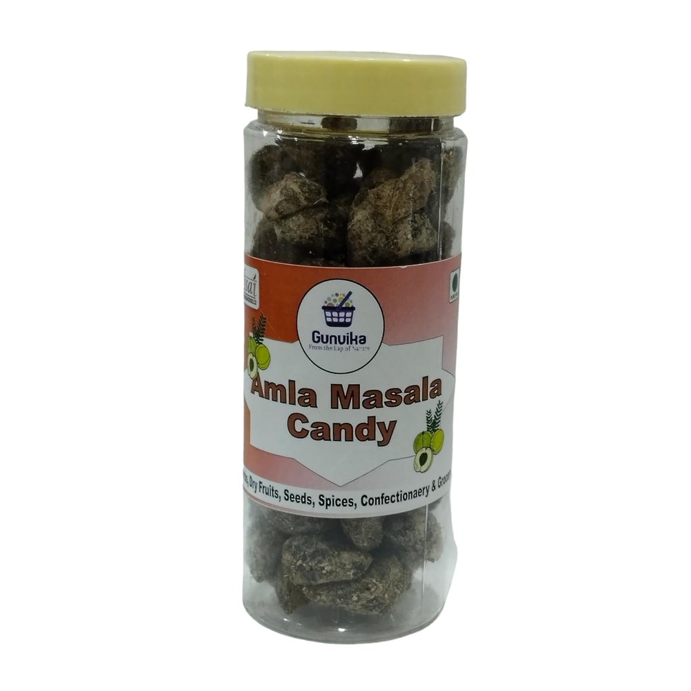 Gunvika Masala Dry Amla Candy (Avla) Spicy and Sour Indian Gooseberry | Rich in Vit C | After Meal Digestive (200 gm)