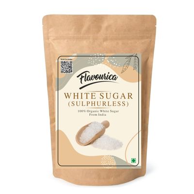 Flavourica Organic White Sugar, Zero Chemicals, Organically Processed,White Enriched with Essentials Nutrients (400g, Pouch)