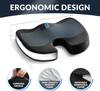 2Buds Coccyx Seat Cushion with Orthopedic Gel Memory Foam, Cushion for Tailbone Pain, Sciatica & Back Pain Relief, U Shape Hip Support for [Black] view 3