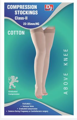 DJ Compression Stocking I Men & Women I Fabric Cotton (XL)
