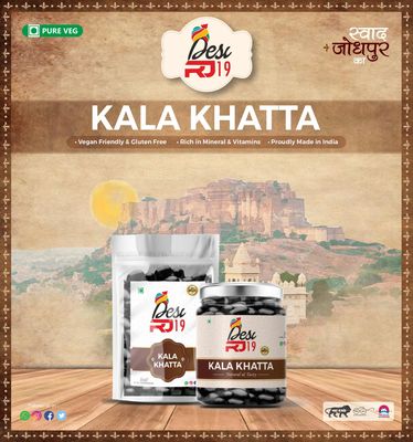 Desi RJ19 KALA KHATTADigestive Fatafat Goli - Black Sweet & Sour Ayurvedic Digestive Candy Balls | Khatti Mithi Goli (800g)