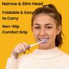 ALAZCO Adult 4 Pack Comfort Hold Travel Manual Toothbrush On The Go Folding Medium Bristle Brushes Compact Size Ergonomic Foldable Camping Gym School Locker Backpack Tsa Approved,Assorted view 3