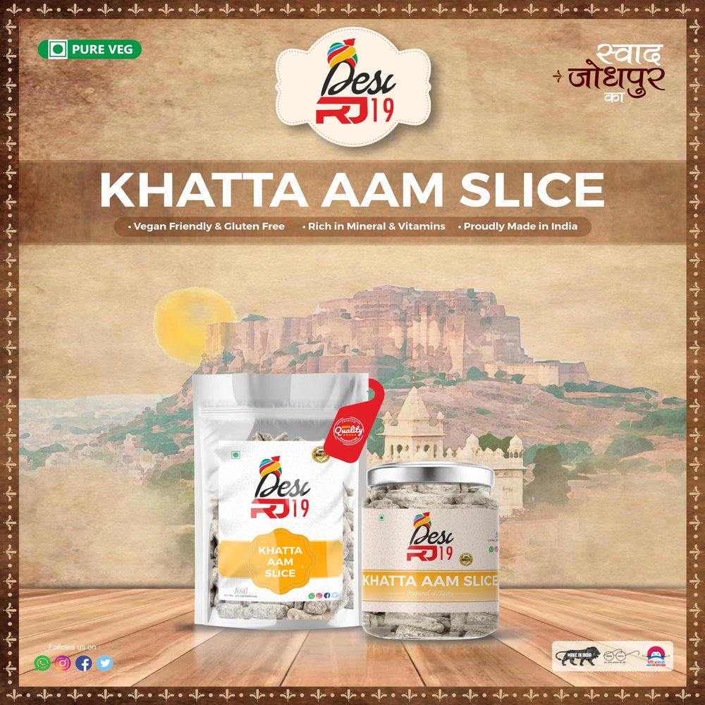 Desi RJ19 Khata Aam Slice pachak churan tasty chatpata (800g)