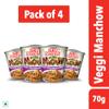 Cup Noodles Nissin Vegetable Manchow | Zesty Veg Manchow Flavor in Every Cup | Quick, Delicious, & Full of Spice,70 G (Pack of 4),Vegetarian view 4