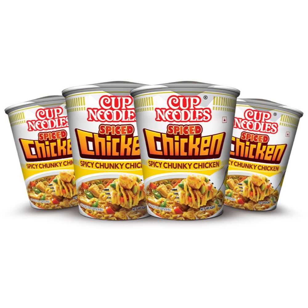 Cup Noodles Spiced Chicken, 70 gram (Pack of 4)
