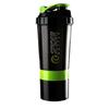 BANTKART Protein Shaker Bottle with 2 Storage Compartments | Leakproof, 100% BPA free Easy to Clean Blender Bottle for Gym (500ml) (Green) view 1