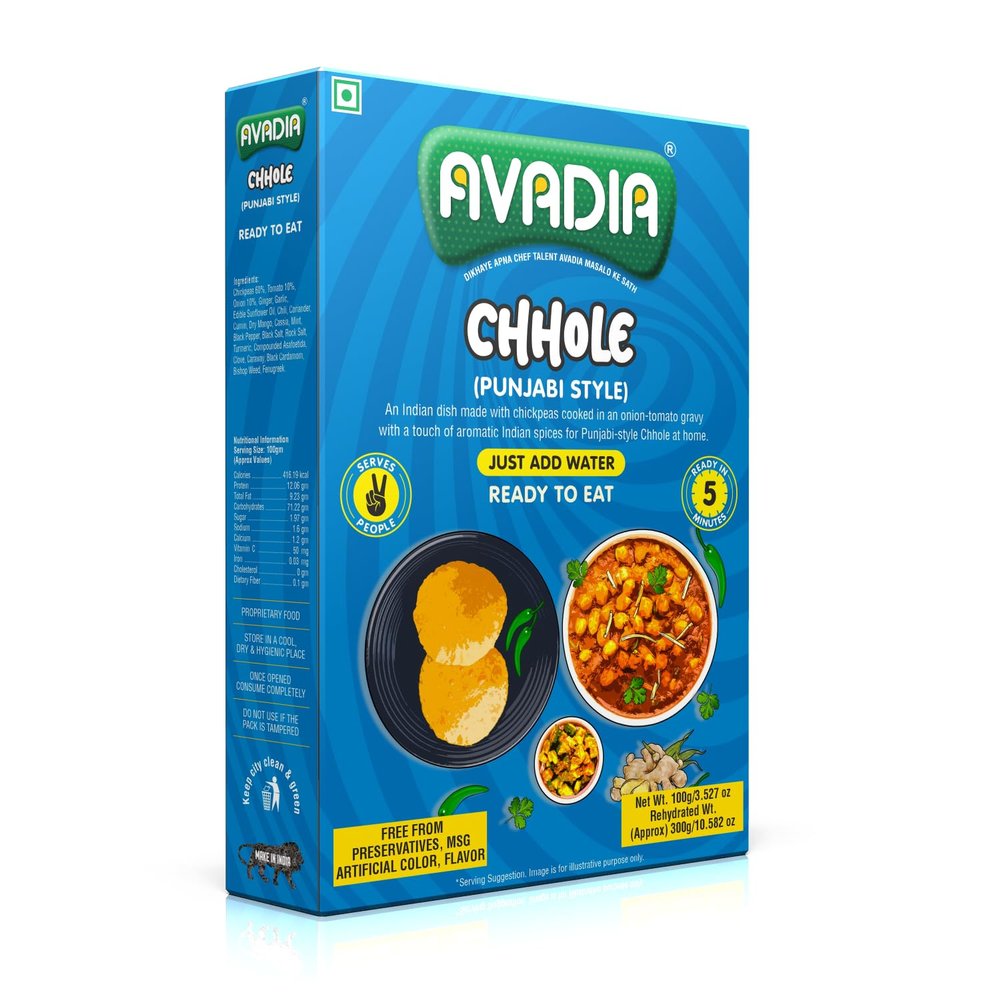 Avadia Chhole - Ready to Eat | Authentic Indian Chickpeas Curry | Quick & Flavorful Meal