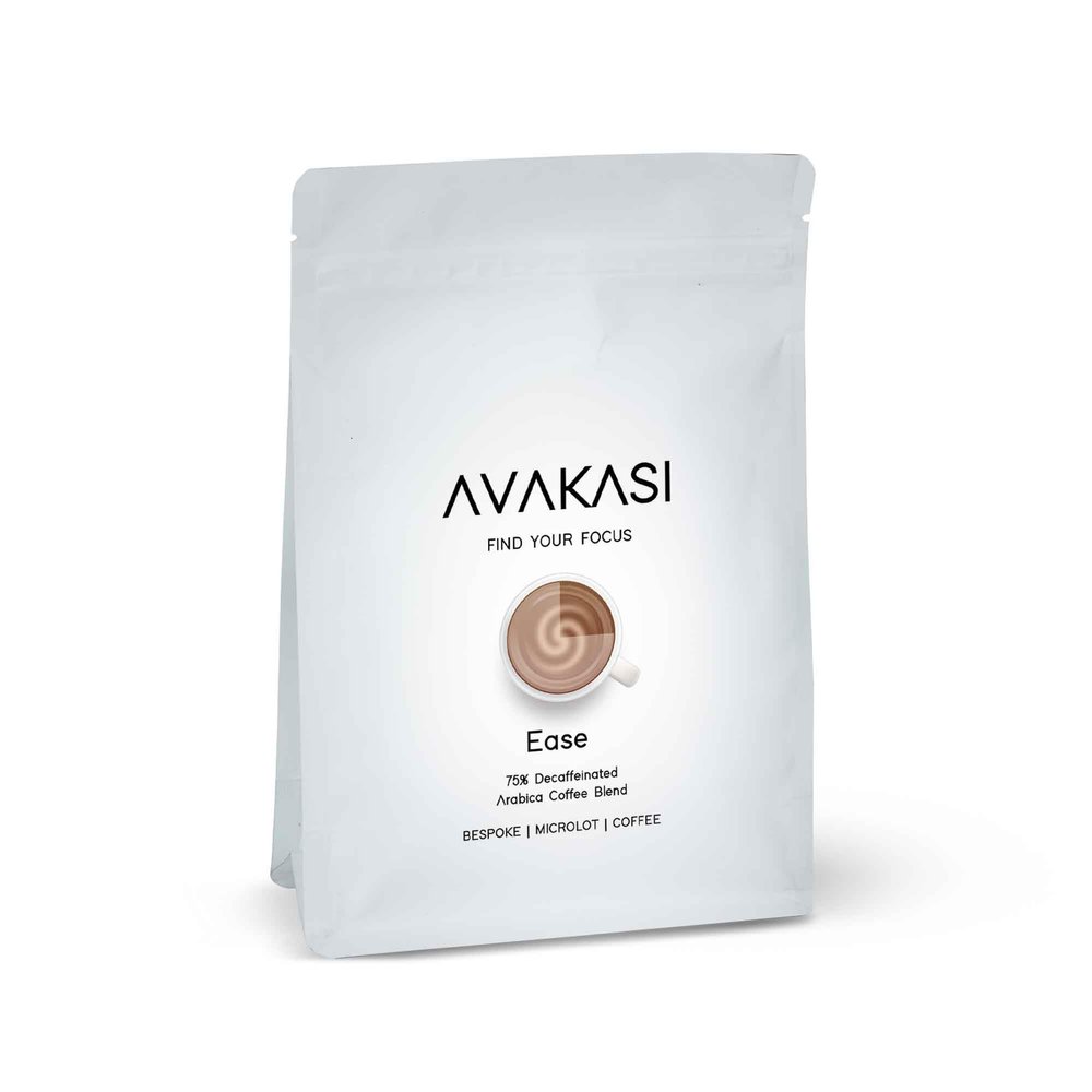Avakasi Decaf Ease 75% Decaffeinated Ground Coffee (Not Instant Coffee) Blend Pouch (Espresso Machine) I.150gms