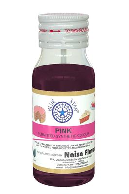 BLUESTAR PINK SYNTHETIC LIQUID FOOD COLOUR 20ML pack of 10
