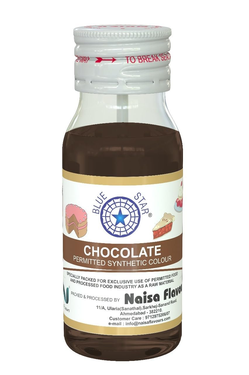 BLUESTAR ASIAN CHOCOLATE SYNTHETIC LIQUID FOOD COLOUR 20ML PACK OF 10