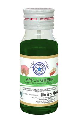 BLUESTAR APPLE GREEN SYNTHETIC LIQUID FOOD COLOUR 20ML Pack of 10