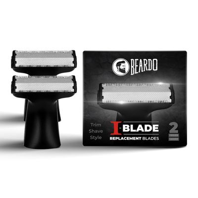 Beardo I Blade Replaceable Blade (Pack of 2) | Dual sided edges | Perfect Multipurpose Trimmer for Beard, Body and Groin | Replacement Blades for I Blade Multipurpose Trimmer