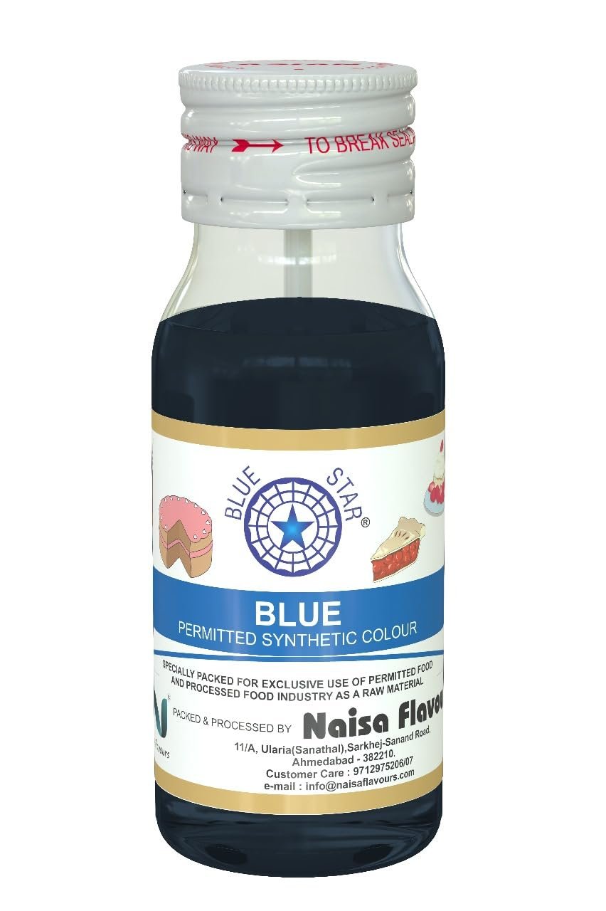 BLUESTAR BLUE SYNTHETIC LIQUID FOOD COLOUR 20ML PACK OF 10