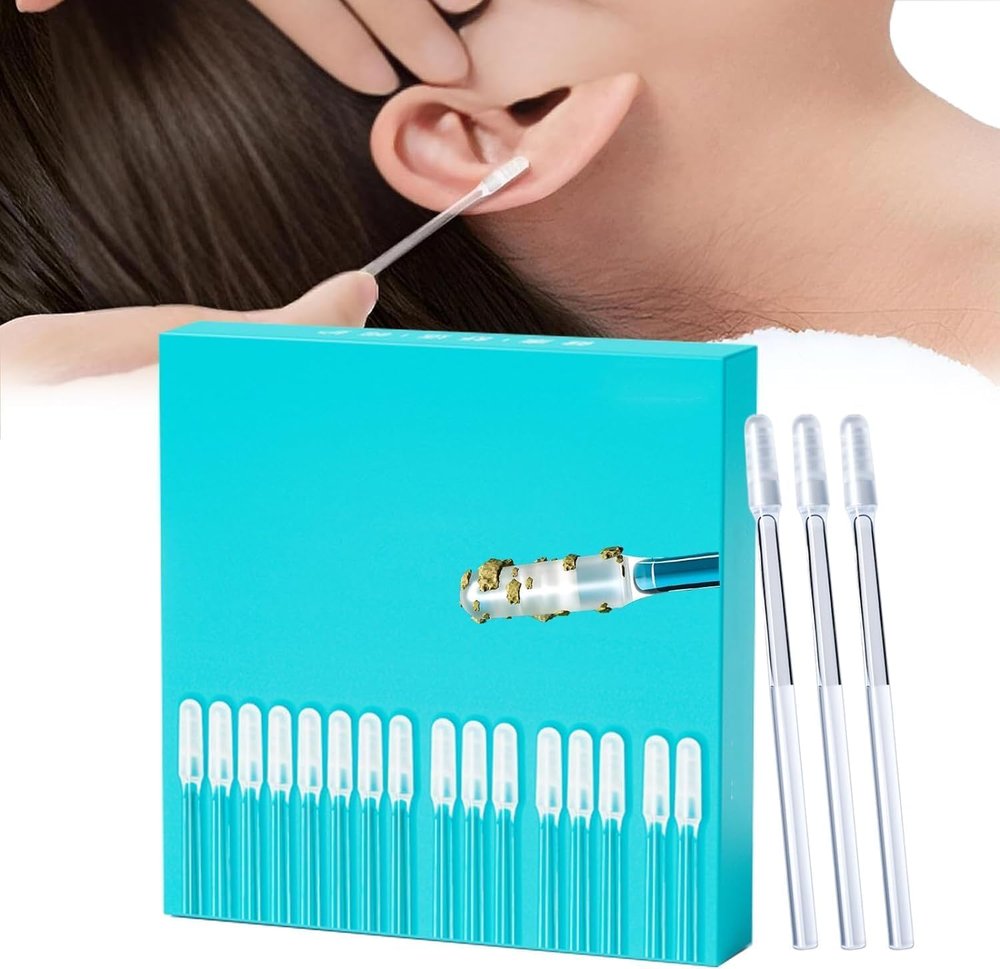 KUNYA 24 Pcs Reusable Ear Cleaner - Soft Silicone Adhesive Sticky Ear Cleaner Tool Set For Ear Cleaning, Washable Resin Tip Ear Wax Removal Tool Ear Cleaner Stick Or Adults Children