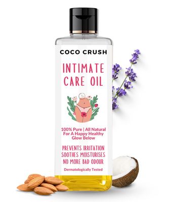 COCO CRUSH 100% Natural Intimate Care Oil for Women & Men with Tea Tree Oil | pH Balanced Hygiene Oil | Prevents Itching, Irritation & Bad Odor (50ml)