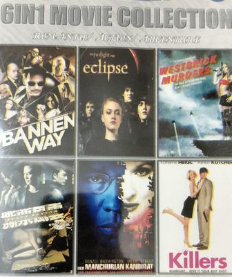 6 in 1 English Movie Collection (The bannen Way, Twilight Eclipse, westbrick murders, Black Ransom, manghurian kandidat, Killers) DVD