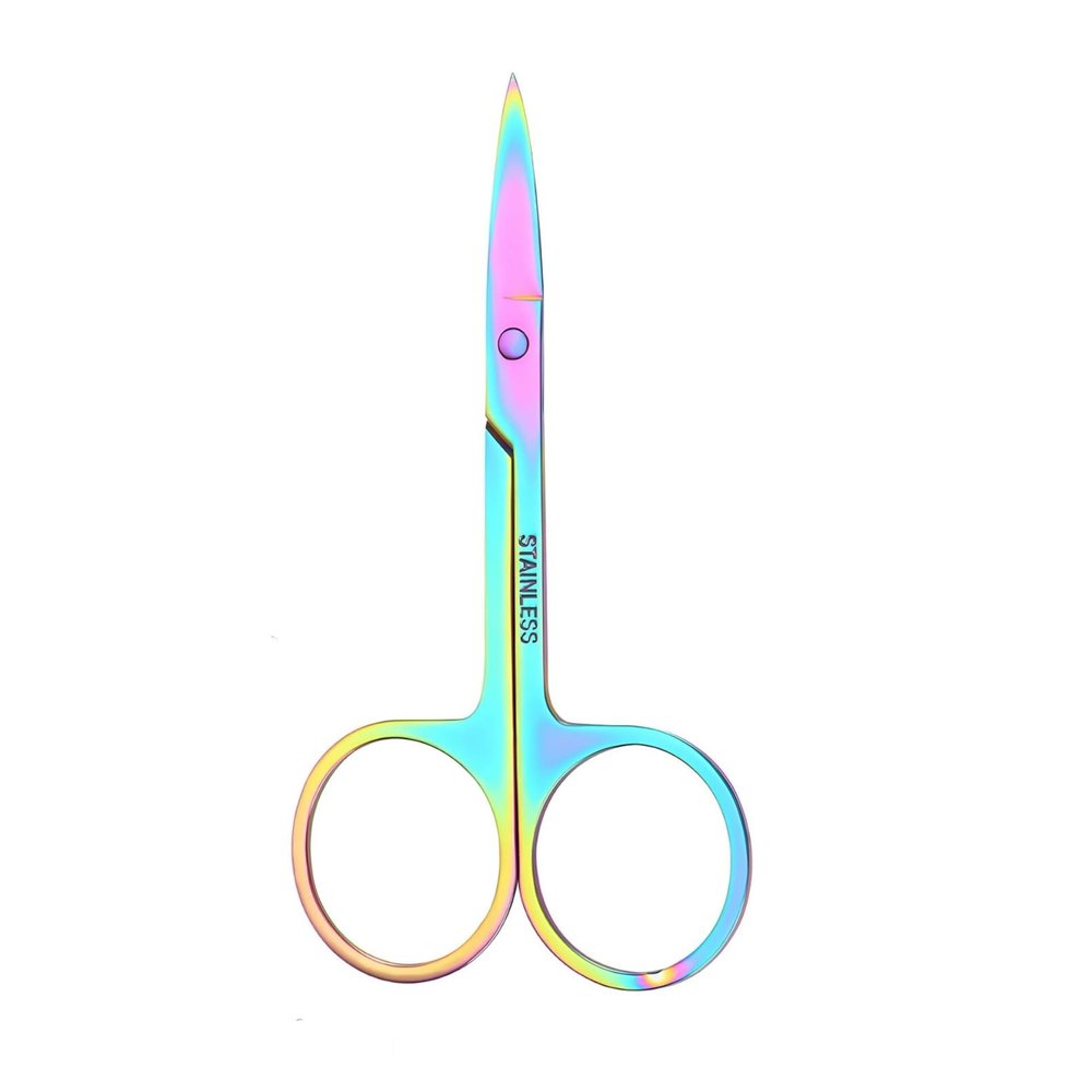 Feelhigh Small Straight Tip Nose Hair Scissor for Grooming, Stainless Steel Multi-Purpose Beauty Grooming Scissors for Facial Hair Removal and Hair Mustache Beard Eyebrows Ear Nose Trimming (3)