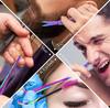 Feelhigh Small Straight Tip Nose Hair Scissor for Grooming, Stainless Steel Multi-Purpose Beauty Grooming Scissors for Facial Hair Removal and Hair Mustache Beard Eyebrows Ear Nose Trimming (3) view 3