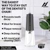 Nexlev Dental Flosser| 6 Water Pressures| 4 Cleaning Modes| 2 Nozzle Tips, Tongue Cleaner, Carry Case for Tips| USB-C Charging| 1500mAh| 250ml Tank| IPX7 Water Proof| Carry Pouch | Aqua DF-01-BK view 4