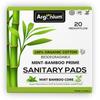 Argonium Mint-Bamboo Prime Sanitary Pad For Women | 20 Pads - Medium Flow (XL) |Base Biodegradable Bamboo Pure Cottene, High Absorbent, Day-Night Napkin, Rash-Toxin-Free view 1