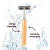 Eco Gree Razor Bamboo Safety Wooden Double Edge Razor for Close Shave Reusable, Rust-Free, Eco-Friendly, Plastic-Free Shaving Razors for Men & Women Handmade Made in India Pack of 2 view 3