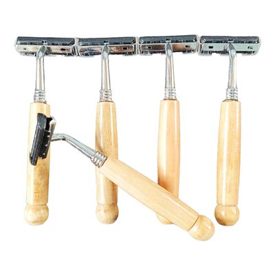 Eco Gree Razor Bamboo Safety Wooden Double Edge Razor for Close Shave Reusable, Rust-Free, Eco-Friendly, Plastic-Free Shaving Razors for Men & Women Handmade Made in India Pack of 5