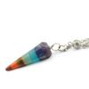 3NH Rainbow Natural Stone Crystal Point Pendulum Dowsing Chakra Scrying Dowser view 2